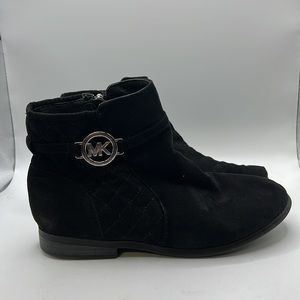 MICHAEL Michael Kors Emma Colleen Ankle Booties Black Kids Girls Size 3 Quilted